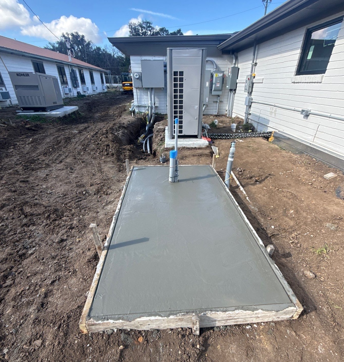 Concrete forms and rebar